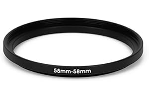 FITTINGS4YOU 55 mm - 58mm Filter Adapter Step-Up Adapter Filteradapter Step Up 55-58