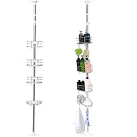 Étagère De Douche Télescopique - 4 Paniers - Taille Réglable : 76 À 280