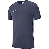 Ribbed crewneck Nike M NK Dry ACDMY19 Top SS T-Shirt, Hombre, Anthracite (White), M
