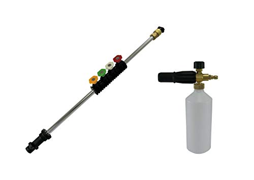 pwpuk Karcher K2 - Lanza Compatible con Lance con Boquilla de liberación rápida y Lanza de Espuma de Nieve