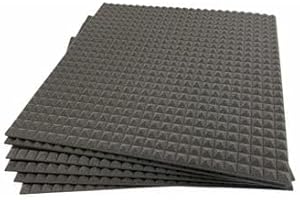 LENACUSTICA Pannelli Fonoassorbenti Acustici Piramidali 100x100x3cm Pacco da 10. Per trattamento acustico, isolamento. Non sottovuoto.