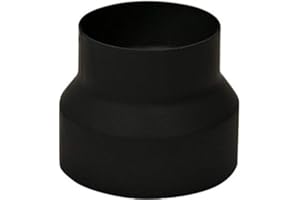 AdoroSol Vertriebs GmbH Reduzierung 150/120 schwarz Senotherm Ofenrohr für Anschluss an Wandfutter Hitzebeständig lackiertes Kaminrohr Abzugrohr EN 1856-2 - Rauchrohr von 150 auf 120