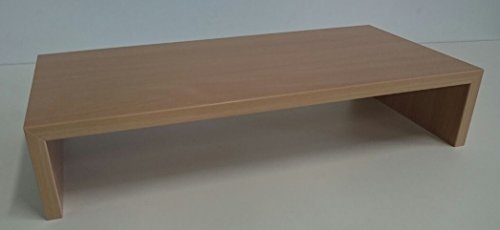 Design Monitortisch „Sauerland“ Bildschirm Ständer Schreibtischregal Standfuß Buche Natur B / H / T 90 x 12 x 30 cm - 2