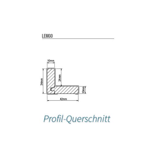 Schattenfugen – Rahmen LEMGO 80 x 120 cm Schwarz (matt) 73 verschiedene Größen Massivholz - 4