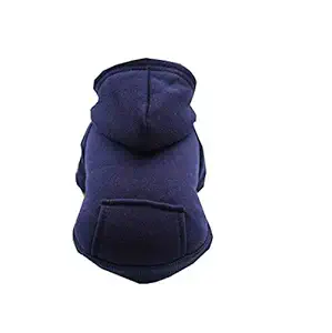 TBOP Dog Clothes Fall/Winter Sweater Denim Pocket Two Legged Dog Cat Clothes Supplies(Navy Blue_XXL)(Color May Vary)