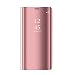 Produktbild FunCase Mirror Case for Huawei P30 Pro,Mirror Makeup Plating Smart Standing View Flip Protective Hülle Cover for Huawei P30 Pro,Rose Gold