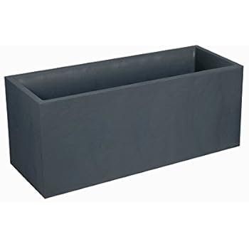 EDA Plastiques Jardinière VOLCANIA décor pierre gris galet - 99,5 x 39 x 43 - 98 L produit détails