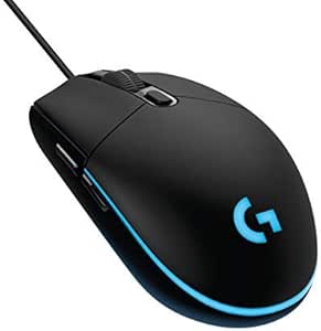 Logitech G G203 Prodigy Gaming Maus, 8000 DPI Sensor, RGB-Beleuchtung, 6 Programmierbare Tasten, Benutzerdefinierte Spielprofile, Klassisches Design, Leichtgewicht, PC/Mac