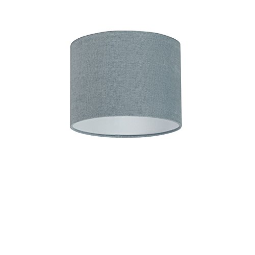QAZQA Modern Polyester Lampenschirm 20/20/15 Zylinder mineral , Rund gerade Schirm Pendelleuchte, Schirm Stehleuchte,