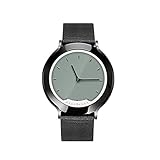 KDSFJIKUYB Smartwatch Smart Watch Echtes Leder Traditionelle Smartwatch 5ATM Wasserdichte Echtzeit Armbanduhr Herzfrequenz Tracker Für Xiaomi, schwarz