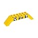 Produktbild 1 x Lego System Bogenstein gelb 45° 10x2x2 Bedruckt Werkzeug Motorrad Hammer doppel schräg Stein Dach Brücke für Set 6426 30180pb02