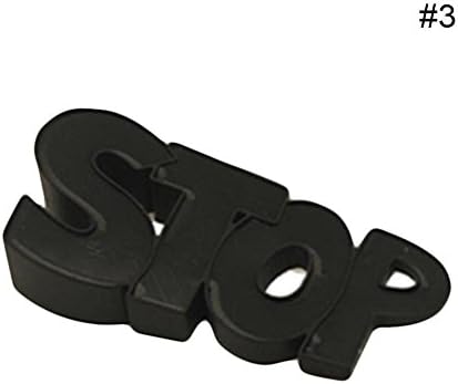 HAPPYQUDA Baby Safety Products Finger Pinch Guard Baby Finger Protectors Door Stopper Bottom Silicone Door Plug Blocking English Word STOP Black