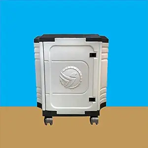 Urban Choice Inverter Trolley for Tall Tubular Battery, Inverter, ups for Home and Office (5 Wheels Support) GreyWhite