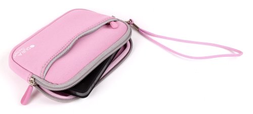 DURAGADGET Housse   tui rose n  opr  ne pour Nikon Coolpix S7000  AW130   S33 et Canon EOS M3 appareils photo num  riques  pochette et poign  e amovible