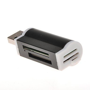 RotSale® 1x Schwarz Kartenleser Karten Leser Cardreader Speicherkartenleser für Micro SD MMC Card SDHC TF MS (M2) USB Reader Adapter - 4