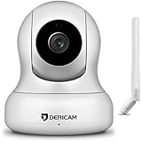 1080P Home Wireless Überwachungskamera, Pan/Tilt Control, 4X Digitalzoom, Nachtsicht und Zwei-Wege-Gespräch, Baby Pet Veranda Monitor, Alternative Antenne, P2W, Weiß