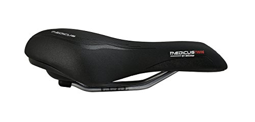 Büchel Herren Sattel Wittkop Twin Medicus 1.0 (Trekking) 91201 Fahrradsattel, Schwarz, One Size - 2