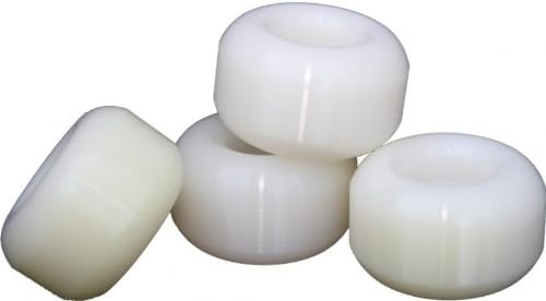 Blank White Skateboard Wheel Set 52mm/100A - yellowed (1 set = 4 wheels) SUPER SPECIAL