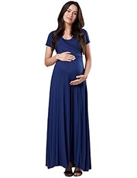 Robe Allaitement Femme - Manches Courtes Et Double Couche | Matière Confortable Viscose-Élasthanne | Taille 36-46
