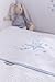 Clair de Lune 3-Piece Blue Stardust Cot/Cot Bed Quilt, Bumper and Fitted Sheet Bedding Set