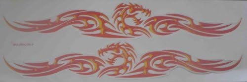 Flames Fire Sticker Decal Tuning 1 Sheet: 53 cm x 17 cm for Sports Skateboard Bicycle Motorbike Car etc