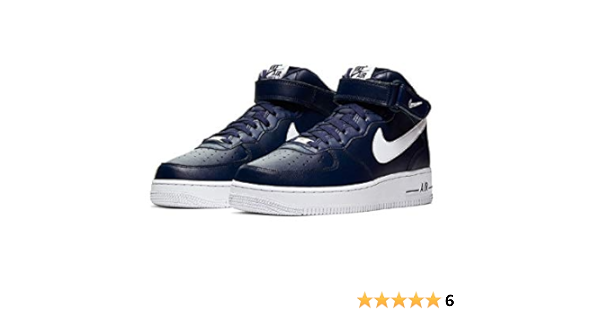 Nike Air Force 1 Mid 07 Baskets en cuir - Bleu - Bleu marine/blanc., 43 EU  : Amazon.fr: Chaussures et Sacs