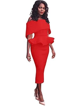 Honestyi Damen Große Größe Büro Dame Formal Business Work Abend Partei Elegantes Mermaid Bleistift-Kleid Cocktailkleider...