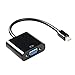 Price comparison product image Loussiesd Mini DisplayPortMini DP(Thunderbolt) to VGA Adapter Cable 1080P Full HD Gold-plated Connector Black