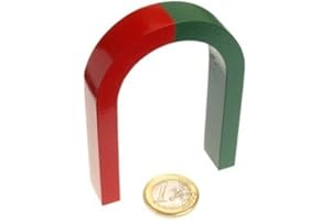 THE MAGNET SHOP Magnet-shop Aimant Forme fer à cheval 80 x 60 x 15 mm Rouge/vert AlNiCo