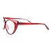 Produktbild Bluelans® Klarglas Cateye Brille Damen Vintage Damenbrillen in verschiedenen Farben (Rot)