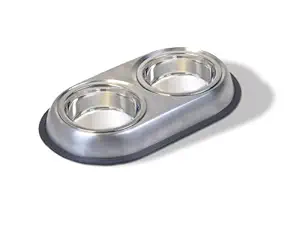 Van Ness Stainless Steel Small Double Dish, 8 Ounce per Side