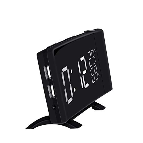 Preisvergleich Produktbild YFQH LED-Projektionswecker - dreifarbige Digitale Projektionsuhr mit UKW-Radio