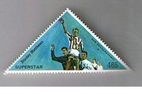 Sun Soccerstamps 1972 football stamp Superstars Stoke City STANLEY MATTHEWS 465