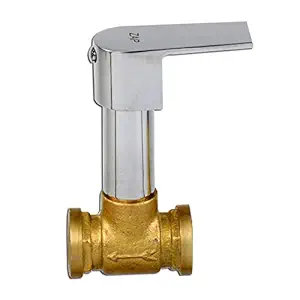 Zap Concealed Stop Cock with Wall Flange Chrome Plated Finish Brass Tap for Bathroom/Kitchen