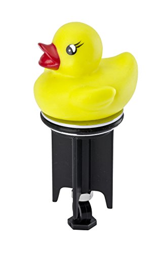 WENKO 21448100 Waschbeckenstöpsel Pluggy® 3D Ente – Abfluss-Stopfen, für alle handelsüblichen Abflüsse, Kunststoff, 5.3 x 10.4 x 5 cm, Gelb - 2