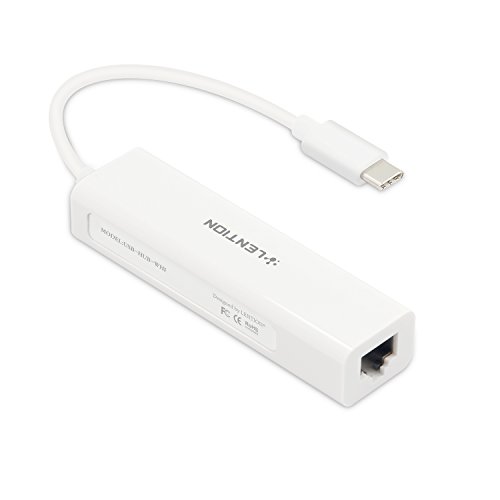 LENTION USB-C HUB, USB 3.1 Typ C bis 3 Ports USB 2.0 HUB + RJ45 Lan Ethernet Adapter für MacBook 12″, Neu MacBook Pro 13″ / Pro 15″ 2016/2017, und andere Geräte mit USB-C-Port - 2