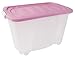 Produktbild Buri Rollenbox mit Deckel 60x40x32cm Aufbewahrungbox Spielzeugkiste Allzweckbox, Farbe:rosa