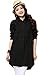 Voguees Women's Long Sleeve Shirt Dresses Black L