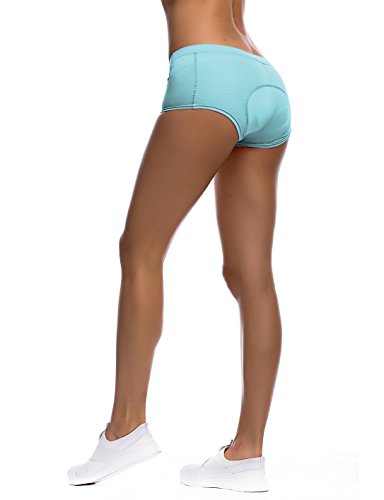 iCreat Damen Radunterhose Bike Fahrradunterwäsche Unterwäsche Briefs mit Sitzpolster Rosa S/M/L/XL/2XL - 2