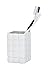 Produktbild WENKO 20166102 Zahnputzbecher Cube White - Zahnbürstenhalter, Soft-Touch, Soft-Touch Keramik, 6.9 x 10.1 x 6.9 cm, Weiß