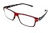 Produktbild Edison & King Lesebrille mit Flexbügeln Stärken - Nerdbrille - transparent - zweifarbig - Etui inklusive (Rot-Schwarz, 2,50 dpt)