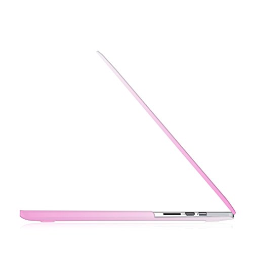 kwmobile Hardcase Laptop Hülle für Apple MacBook Pro Retina 15″ (ab Anfang 2013) – Zwei Farben Design Pink Transparent dünne gummierte Schutzhülle Cover Case Tasche - 5