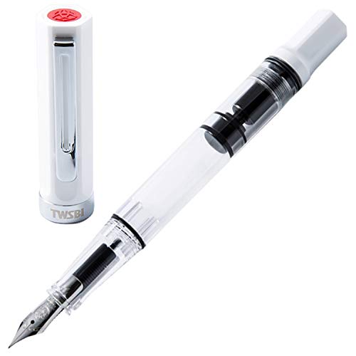 TWSBI ECO Pluma estilográfica, punta F, color blanco
