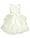 go2victoria Lace & Organza Occasion Baby Girl Infant Pageant Christening Dress Ivory 18 Months (I898-L)