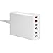 Produktbild DTK PowerPort 6-Port USB Ladegerät 60W Wandladegerät mit Quick Charge 3.0 und Power IQ für Galaxy S6 / Edge/Plus, Note 5/4, LG G4, HTC One M8 / M9, Nexus 6, iPhone 7 und andere Smartphone (Weiß)