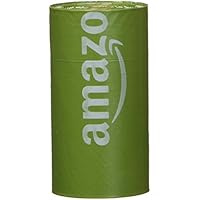 AmazonBasics - Bolsa mejorada para heces de perro con aditivos EPI y dispensador y pinza para correa - 270 unidades