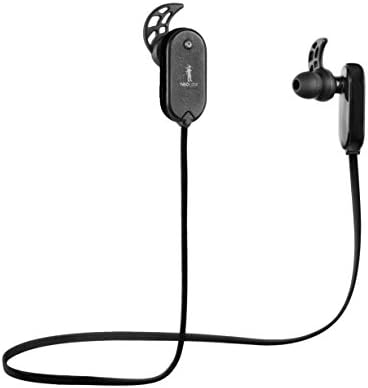 Sweat Proof &amp; Water Proof Bluetooth Headphones - Wireless Earbuds for Working Out, Sports, Running, Gym, Exercise - NeoJDX - Black