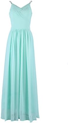 YiYaDawn Women's Long Bridesmaid Dress Evening Ball Gowns Size 20 UK Tiffany Blue