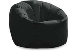 Beautiful Beanbags - Water-Resistant Beanbag Chair - Indoor & Outdoor Use, Ideal for Garden Seating - Black