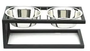 Pets Empire Wrought Iron Dog Bowl Stand Collection Diner for Dogs and Cats Stainless Steel Food and Water Bowls with Iron Stand* (X-Large ( 2 x 1600ml ))